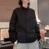 Camisa de manga larga a rayas con cuello de solapa para mujer, estilo commuter de principios de otoño, nueva moda 2026, top versátil de corte holgado con un aire elegante