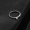 Anillo de plata de ley S925 transfronterizo de cuatro garras con diamante solitario, nicho de moda, diseño simple, sentido, anillo de diamante de circonita, anillo femenino, regalo
