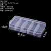 Caja de Plástico Transparente de 5 Compartimentos, Caja para Cosméticos, Piezas Pequeñas, Joyería, Organizador para Equipo de Pesca y Anzuelos, Caja de Almacenamiento para Papelería
