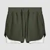 Pantalones Deportivos de Tejido Transpirable de Secado Rápido de Doble Capa para Hombre, Estilo Falso de Dos Piezas, para Correr, Fitness, Europeos y Americanos, Transfronterizos, 2026