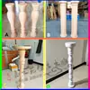 Soporte de Barra de Barra de Gabinete de Vino Estilo Europeo, Pilar Cilíndrico de Gabinete de Vino, Decoración de Columna Romana, Barandilla de Gabinete de Vino, Talla en Madera de Dongyang
