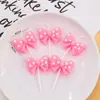 214 Decoración para Pastel del Día de San Valentín Tarjeta de Corazón Lazo Vela Amor Bola Acrílica Iridiscente Adorno Inserto