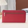 Cartera Larga RFID Transfronteriza Personalizada para Mujer con Patrón de Lichi Bolso de Mano de Primera Capa de Piel de Vaca para Mujer con Gran Capacidad para Monedas
