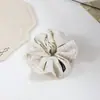 Elástico para el Cabello Elegante Estilo Coreano con una Etiqueta Dorada de Lujo, Cuerda Versátil para el Cabello para Mujeres, Accesorio de Cabello Simple Rayado para Cola de Caballo Baja