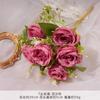 Simulación coreana de 7 rosas, flores falsas de seda, flores para bodas, decoración del hogar, accesorios de fotos para sala de estar