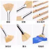 Material de pintura Zhongsheng, pluma de abanico de cerdas original, pincel para pintura al óleo, pincel para pintura al óleo, pincel de abanico, pincel artístico, pincel de cerdas