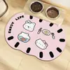 Jogo Americano de Pet Fofo Desenho Animado Impermeável Tapete de Mesa à Prova de Vazamento Antiderrapante À Prova de Respingo Tapete de Chão Tapete de Alimentação para Gato Resistente ao Desgaste Anti-risco Tapete