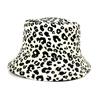 Otoño e invierno nuevo sombrero de cuenca moda sombrero para el sol sombrero de pescador de leopardo de doble cara sombrero casual para el sol bolso de combinación de moda para mujer