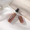 Botella Recargable de Perfume Portátil de 5 ml Relleno Directo por la Base Ventana Pequeña Botella con Atomizador Auto-Bombeante Botella de Muestra Multicolores para Viaje