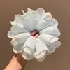 Laço de Cabelo Doce Floral com Quatro Camadas de Renda, Flor de Cabelo Grande Estilo Coreano, Cordão de Cabelo de Coque de Alta Qualidade, Novo Acessório de Cabelo para Rabo de Cavalo