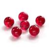 Fabricante de Wuzhou Venta al por mayor 5# Corindón Rojo Perlas Redondas de un Solo Agujero 3.0~20mm Perlas Ligeras de Corindón Agujero Único Corindón Rojo Sintético