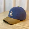 Gorra de Béisbol de Pana con Bloques de Color Oso Marrón Pequeño para Mujer 2026, Primavera y Otoño, Adelgazante, Marca de Moda, Unisex