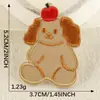 Parche Adhesivo Original de Dibujos Animados Animal Marrón Cachorro Lindo Accesorios Funda para Teléfono Móvil Taza de Agua Parche de Tela Bordada