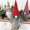 Decoraciones Navideñas Nuevas Transfronterizas Estilo Europeo y Americano Tejido Anciano Sin Rostro de Pelo Largo con Barba Larga Tapa de Botella de Vino Cubierta para Botella de Vino