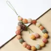 Cadena Colgante para Teléfono Móvil Bodhi con Diseño de Garra de Gato y Flor de Loto Colgante Corto para Hombres y Mujeres Cordón Anti-pérdida Colgante de Muñeca para Funda de Teléfono Móvil