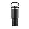 Taza de Coche Portátil de Mismo Modelo Transfronteriza de 30 oz, Taza Aislada de Acero Inoxidable 304, Montaje en Coche, Taza Enfriadora de Hielo con Tapa de Popote para Exteriores