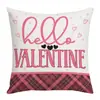 Funda de Almohada Serie Día de San Valentín de Amazon Material de Felpa Corta Rosa Estampado Digital Funda de Cojín Funda de Cojín Transfronterizo