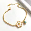 Lele Jewelry Diseño de Nicho Flor de Concha Blanca Pulsera para Mujer No se Desvanece Versátil de Gama Alta Elegante Blanqueamiento Joyería para Manos