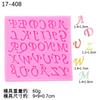 Cross-Border açúcar assando Carta digital molde de silicone chocolate gota de argila molde de silicone decorativo