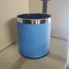 Cubo de Basura Redondo de Doble Capa Sin Tapa de Acero Inoxidable para Habitación de Hotel y Hogar, Creativo, Sencillo, Moderno