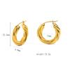 Aretes Redondos de Moda Estilo Influencer Inspirados en Ins Lujo Ligero Acero de Titanio Joyería de Acero Inoxidable Aretes Geométricos para Mujer