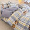 Conjunto de quatro peças de cashmere vegetal 100 colcha capa de cama lençol dormitório estudantil colcha conjunto de três peças verão primavera e outono 4 roupa de cama