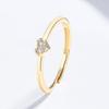 Plata de Ley S925 2025 Nuevo Anillo de Amor Simple Versátil Diseño Nicho Incrustado de Diamantes Estilo ins Anillo Elegante