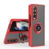 Para funda de teléfono móvil Samsung Z Fold7/6/5 4/3 soporte de anillo esmerilado semitransparente pantalla plegable cubierta protectora anticaídas