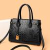 Bolsa de platina atmosférica de atacado de comércio exterior europeu e americano, bolsa de mão com estampa de crocodilo, bolsa de ombro diagonal para mulheres, bolsa grande de platina