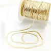Cadena de Hoja Chapada en Oro de Fuerte Retención de Color, Cadena de Hueso de Serpiente Plana, Cadena Suelta Semiacabada, Collar Hecho a Mano para DIY, Cadena para Clavícula, Cadena de Moda