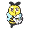 Abeja de Dibujos Animados Linda Parche de Goma Suave Pasador Ropa Papelería Accesorios DIY Decoración Plana Material de PVC