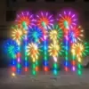 Luzes de Fogos de Artifício Coloridas LED para Exterior Luzes de Rua Controle por Voz Bluetooth App Controle Inteligente Decoração de Paisagem para Parques e Turismo Cultural