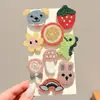 Fixador de Cabelo de Velcro Desenho Animado Infantil para Fios Soltos Fofo Presilha de Cabelo para Franja de Bebê Acessório de Cabelo Sem Danos ao Cabelo