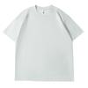 Camiseta de Verão Nova Estilo Cor Sólida Fio Duplo 240g Toque Gelado High-End Camiseta Masculina Gola Redonda Manga Curta
