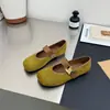 Zapatos Mary Jane Retro de una Sola Correa para Mujer 2026 Otoño Nuevos Planos Redondos Suela Suave Zapatos Bajos de Abuela para Mujer