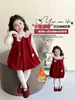 Vestidos de Niña Otoño Invierno 2026 Nuevos Elegantes Vestidos de Princesa Forrados de Polar para Niños Vestido para el Primer Cumpleaños de Bebé Atuendo de Año Nuevo