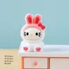 Adornos de Conejo de Resina con Degradado Afelpado, Gadgets Creativos Lindos y Adorables, Artículos Decorativos, Accesorios Hechos a Mano para DIY