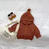 Suéteres de otoño e invierno para niños y niñas 2026 nuevo modelo cárdigan de punto con capucha chaqueta suéter casual para niños dropshipping transfronterizo