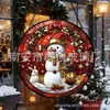 Muñeco de Nieve Navideño Vidrio de Colores Colgante Decoración Colgante de Vidrio para el Hogar Decoración de Ventana Atrapasol para Jardín