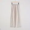 ¡Xiaobingma 2.0! Pantalones Inspirados en el Espacio~/Lyocell+Lino Cintura Elástica Sueltos de Textura para Mujer Verano H050902