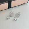 Brincos Clássicos Retrô Europeus e Americanos Micro-Cravejados Marquise Gota d'Água Zircônia para Mulheres Acessórios para Vestido de Banquete de Casamento Brincos de Luxo Acessíveis para Mulheres