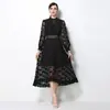 Comércio Exterior Transfronteiriço AliExpress TK vestido feminino de outono com manga longa, acinturado, comprimento médio