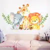 BR0139E Desenho Animado Colorido Fofo Cure Animal Pequeno Fofo Adesivos de Parede Autoadesivos Sala de Estar Quarto de Crianças Adesivos Decorativos