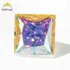 Venta al por mayor del fabricante Piedras sueltas de moissanita de colores, formas elegantes, corte princesa, 1-3 quilates, claridad VVS, pueden pasar el probador