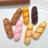 Accesorios de Resina DIY al por Mayor, Juguetes de Comida en Miniatura Realistas, Adornos Pequeños, Llaveros, Zuecos, Imanes para Refrigerador, Amuletos de Baguette para Coche