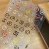 Adesivos de Unha Tendência Fofos Rosto Sorridente Graffiti 3D Irregular Simples Relevo Acessórios de Decoração de Unha