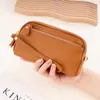 Nueva Cartera de Piel Genuina para Mujer 2025, Gran Capacidad, Billetera Larga de Piel Genuina Versátil, Bolso para Teléfono Móvil
