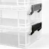 Caja de Almacenamiento de Plástico Transparente Grande con Asa Caja de Almacenamiento Multifuncional de PP Caja de Almacenamiento para Juguetes, Papelería, Piezas al por Mayor