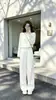 Conjunto de Dos Piezas Estilo Coreano 2026: Traje de Chaqueta Corta Versátil Holgada de Cuello Redondo Vintage y Pantalones de Cintura Alta para Mujer