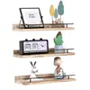 Amazon Estante de Pared de Madera para Baño Dormitorio Estante Flotante de Pared Decoración de Pared para Sala de Estar Estante de Almacenamiento de Adornos Varios